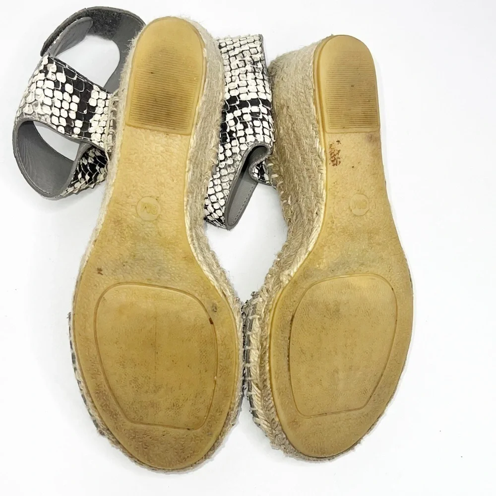 Vince Sophia Snake Print Espadrille Wedge‎ Sandals